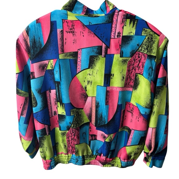 Vintage art to wear retro 80’s bomber Jacket 12 - Picture 4 of 16